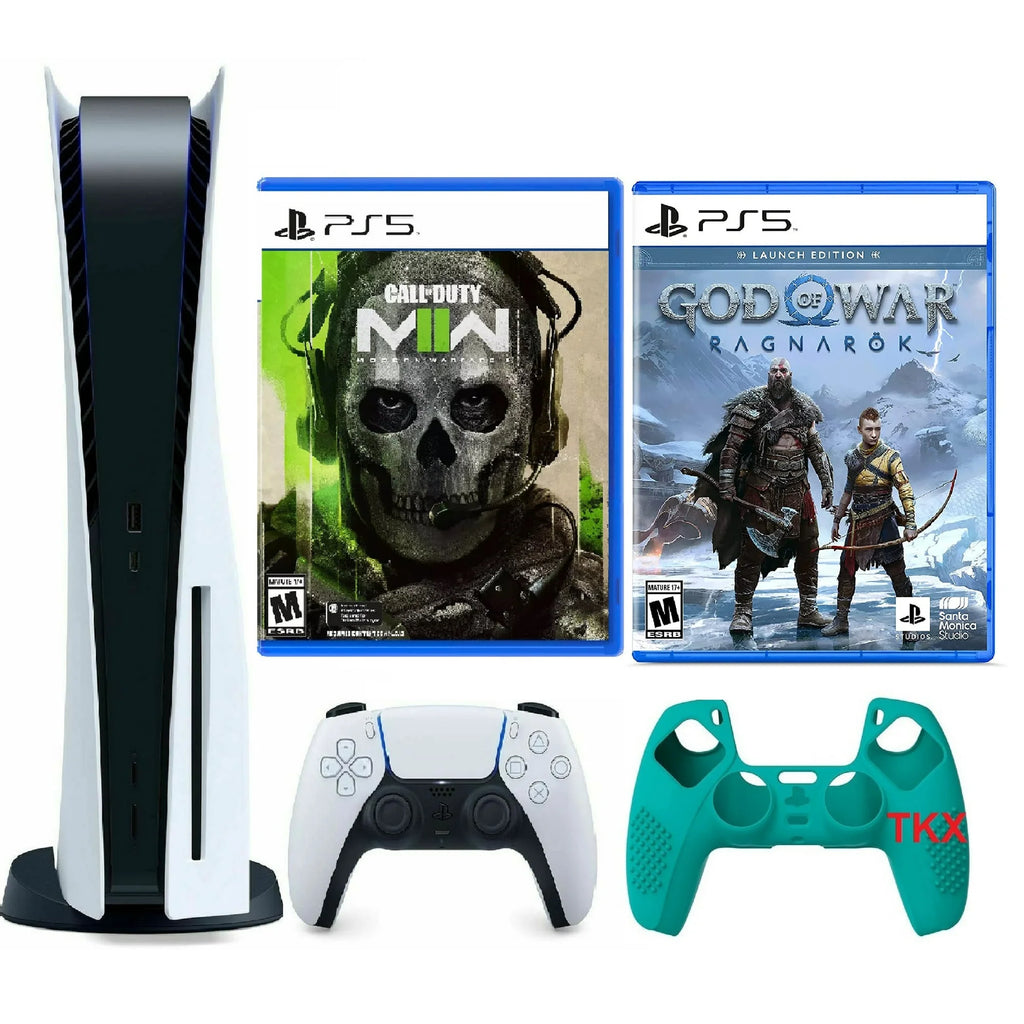 PlayStation 5 Gaming Console Disc Version Bundle with Silicone Controller Cover Skin H52996