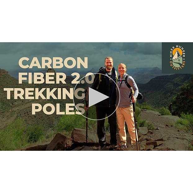 Carbon Fiber Trekking Poles Collapsible Walking R3670