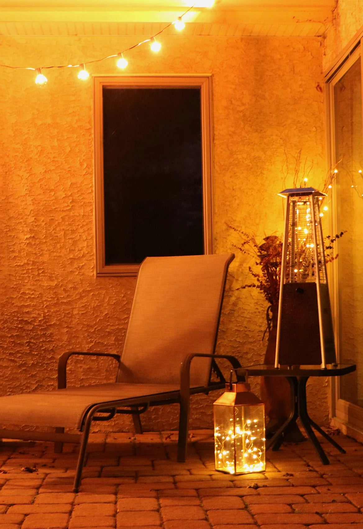 Mini Pyramid Tabletop Propane Patio Heater in Hammered Bronze G753