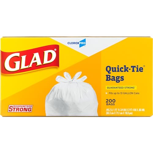 13 Gallon 200 Count Tall Kitchen Trash Bags J7645