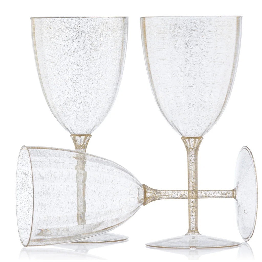 7 Oz Pack of 16 Disposable Plastic Wine Glasses J829