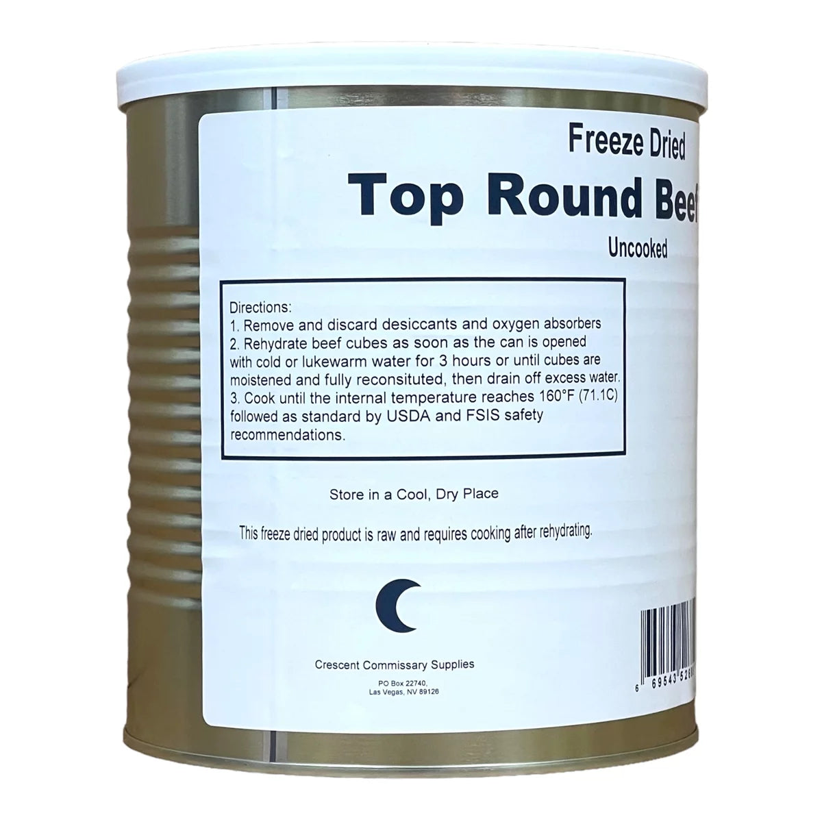 Freeze Dried Top Round Beef Cubes #10 Can Q88571