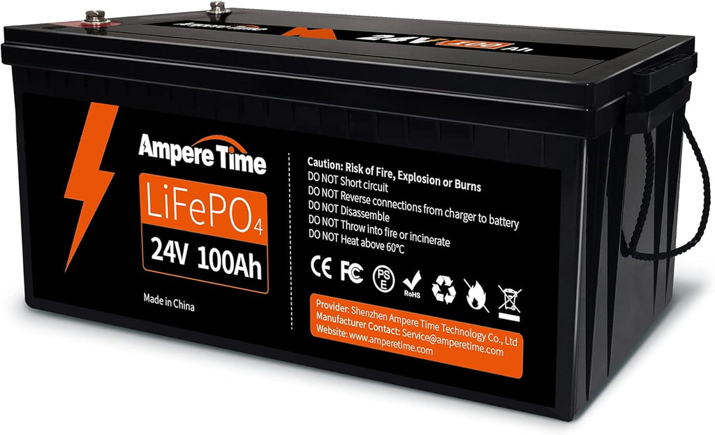 24V 100Ah LiFePO4 Deep Cycle Lithium Battery with 100A BMS A2111