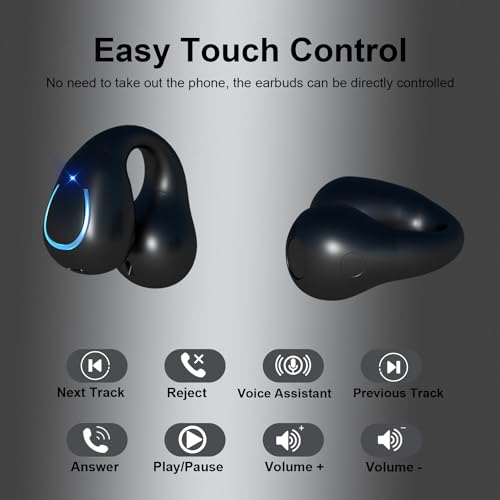 Open Ear Bone Conduction Wireless Earbuds with Ear Hooks K957379