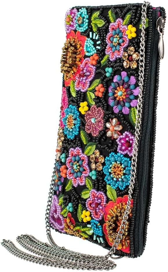 Multi Beaded Floral Crossbody Phone Bag W95121