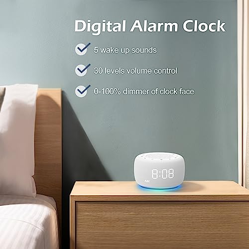 White Noise Machine with 18 Soothing Sounds, 7 Night Light, Sleep Timer W6164