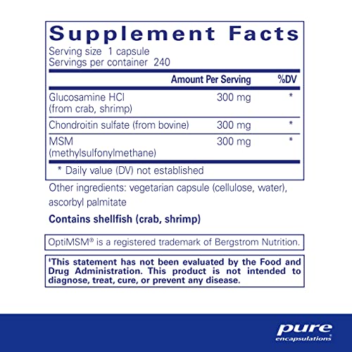 Glucosamine Chondroitin with MSM 120 Capsules Y3184