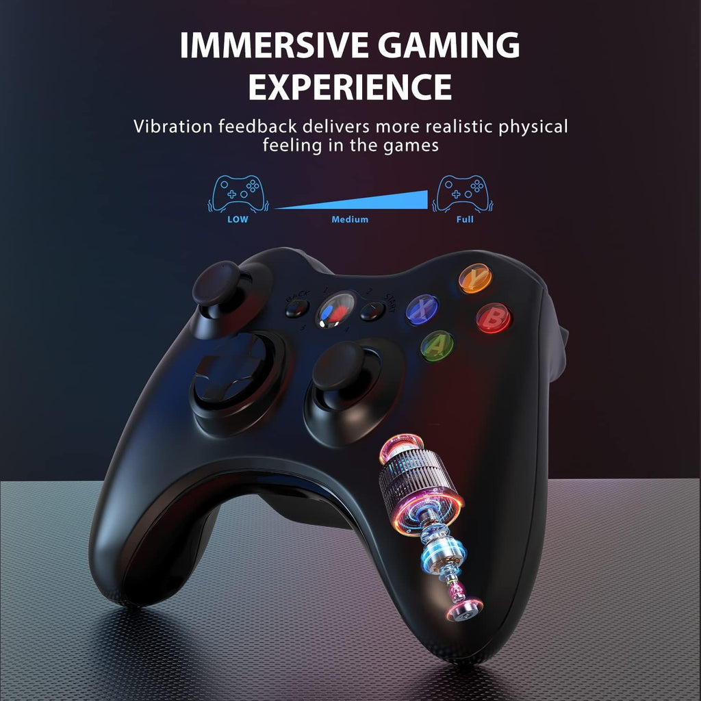 Black Wireless Controller for Xbox 360 and PC V1945