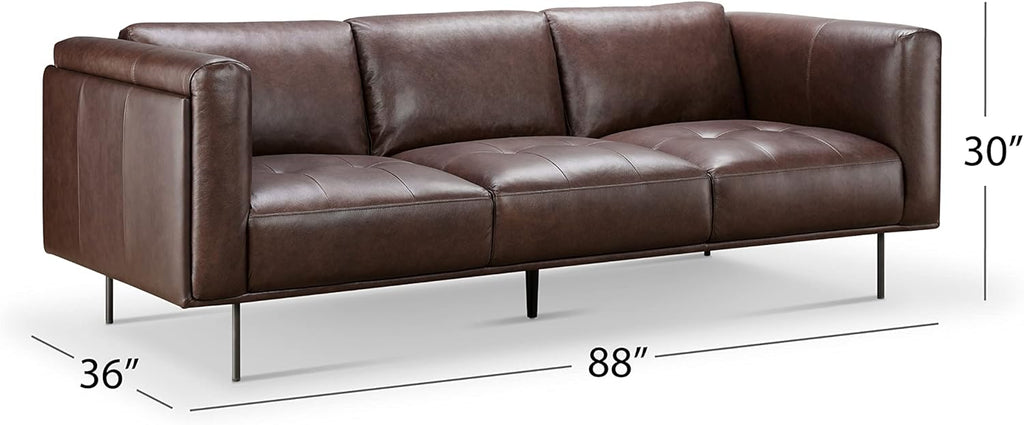 Brown Leather Sofa K6187