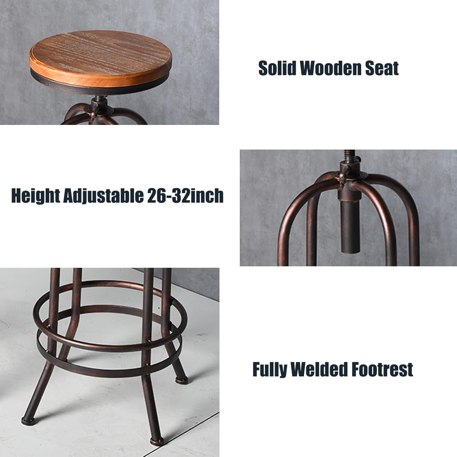 Set of 4 Adjustable Bar Stools and Bar Table S92114