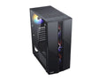 Black USB3.0 Steel Tempered Glass ATX Mid Tower Computer Case with Tempered Glass Panel and 4 x 120mm Fans X18347