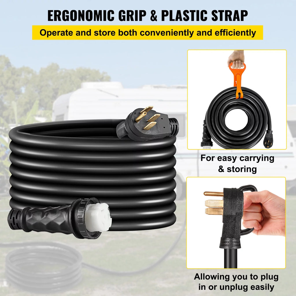 50 Ft 50 AMP 6AWG/3C+8AWG/1C Twist Lock Cord U27851