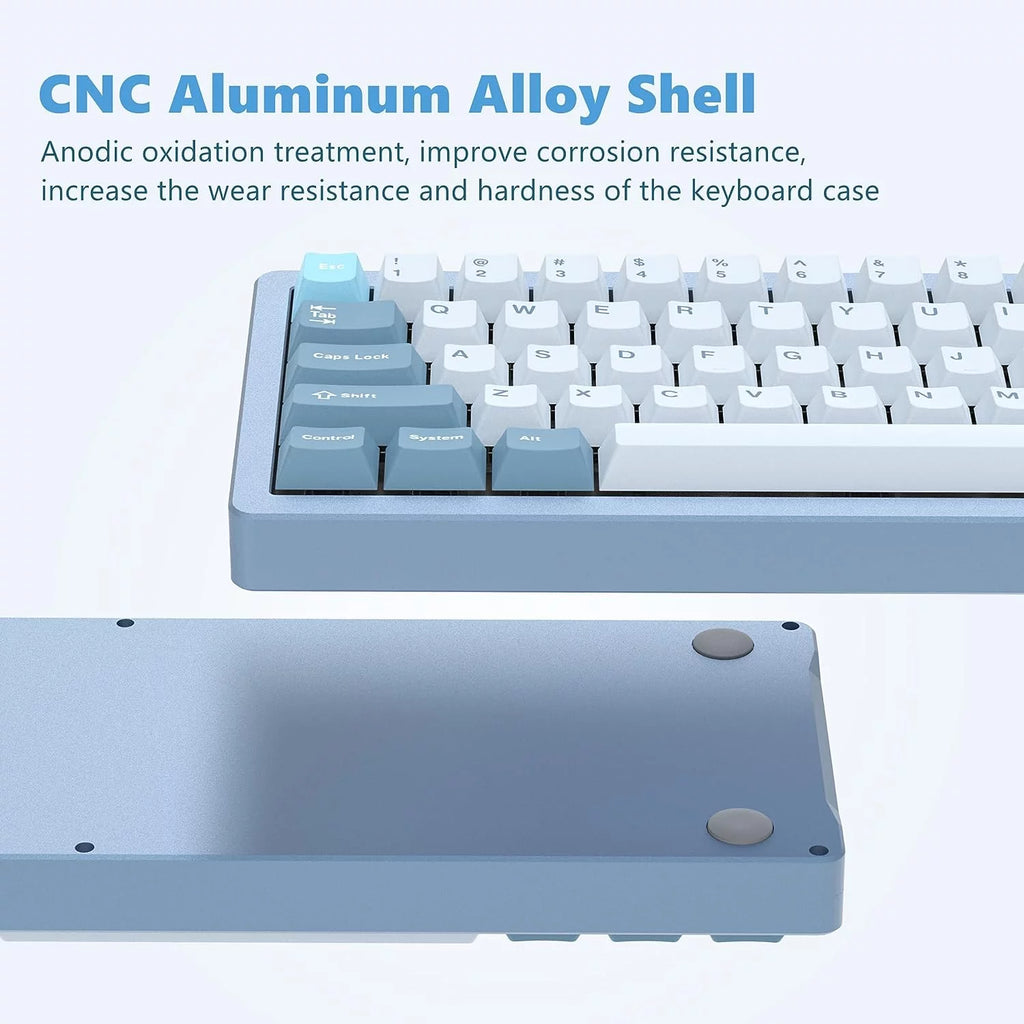 75% Wireless Mechanical Keyboard CNC Aluminum Alloy Shell Hot-swappable RGB U805014