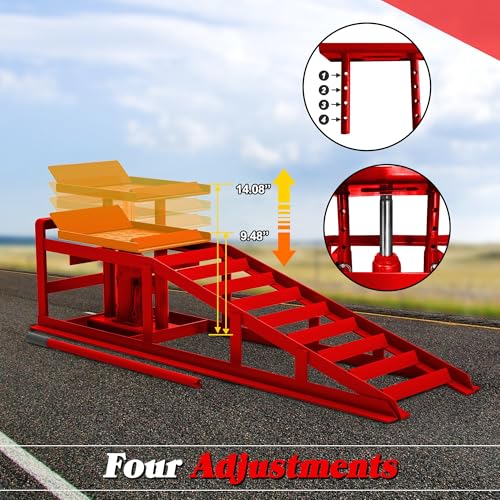 Hydraulic Car Ramps 5T 10000lbs Low Profile Vehicle Ramps M115139