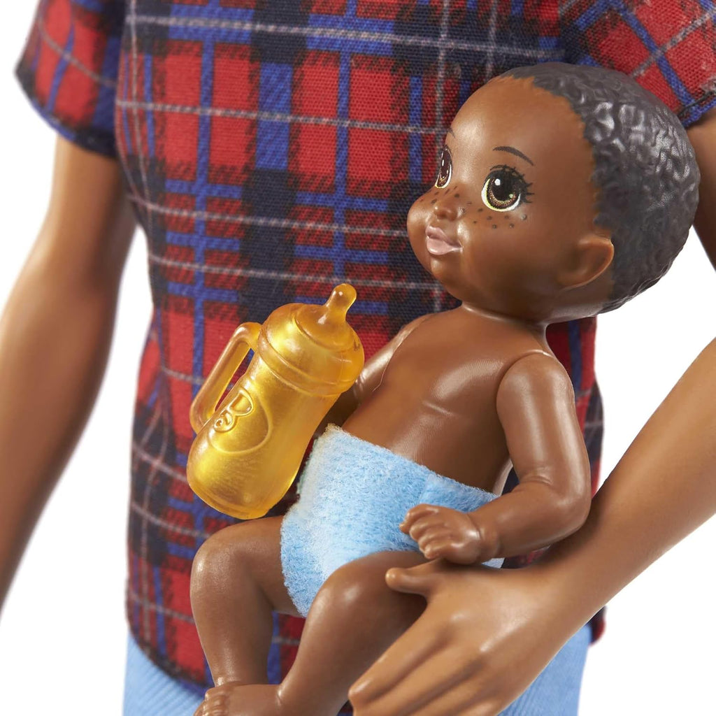 9-in Brunette Boy Doll, Baby Doll & 4 Storytelling Pieces Doll Set Q87992