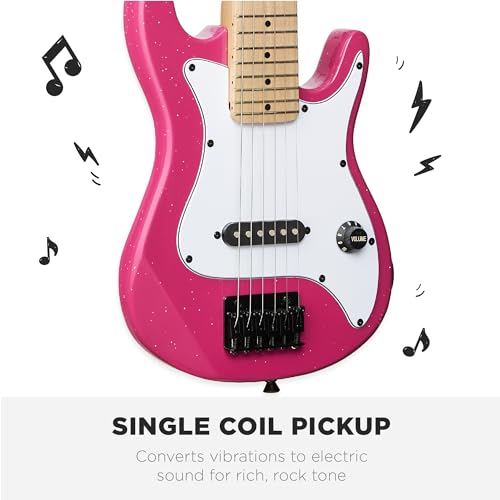 30in Kids Electric Guitar Starter Kit with 5W Amplifier, Strap, Gig Bag, Strings, Picks - Metallic Blue S30950