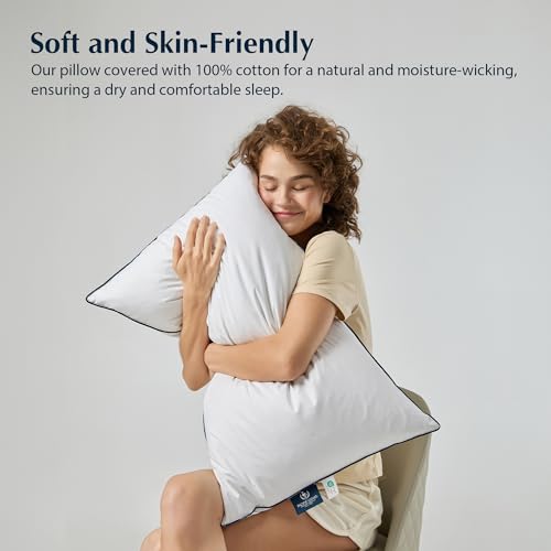 King Size 2 Pack Feather and Down Pillows A3639
