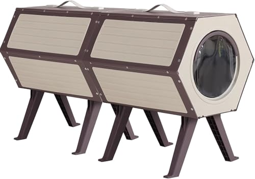 Weatherproof Insulated Cat House with Escape Door (4 Sets) E6630