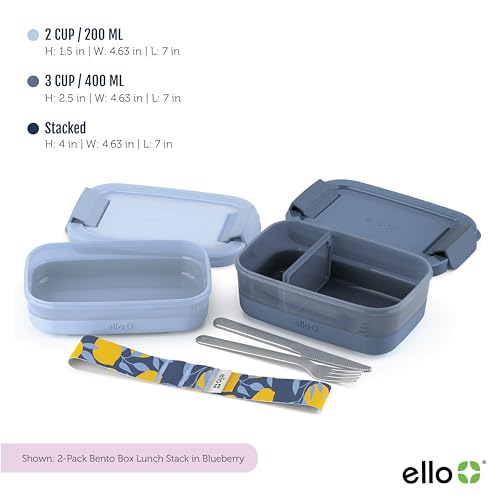 2-Pack Plastic Food Storage Container Bento Box Z925555