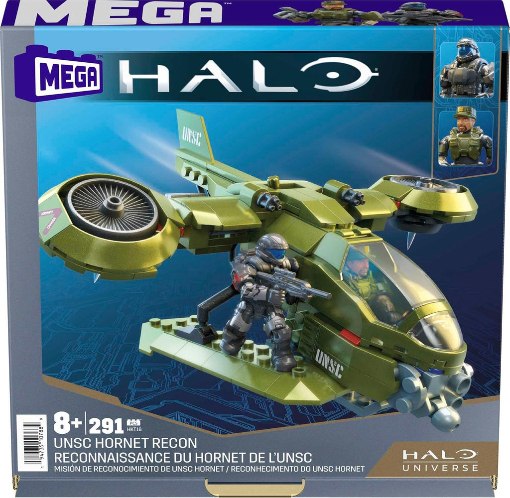 291 Piece UNSC Hornet Recon Aircraft Building Set with 2 Micro Action Figures X574467