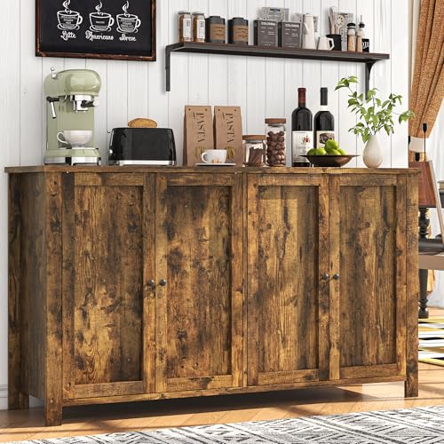 55'' Wood Buffet Cabinet with 4 Doors Y74436