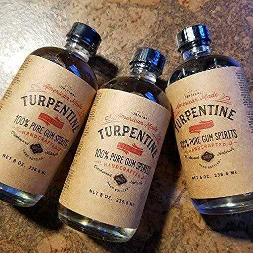 100% Natural Pure Gum Spirits of Turpentine Glass Bottle 8OZ A824851