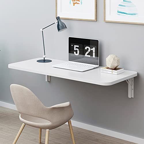 Heavy Duty Wall-Mounted Drop-Leaf Table White L90xW50cm M687