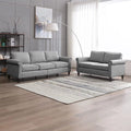 2 Piece Soft Sofa Loveseat Set, Light Grey P564