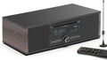 Retro CD Player with Speakers Wooden Stereo System Bluetooth Receiver FM/AM Radio Tuner USB AUX Q358894