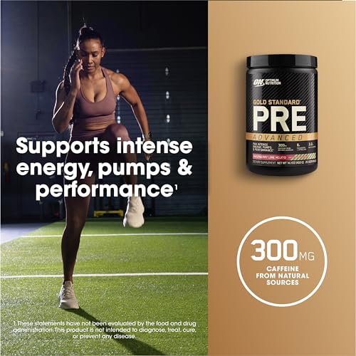 Pre Workout Advanced with Creatine, Beta-Alanine, L-Citrulline and Caffeine, Berry Blast, 20 Servings U882