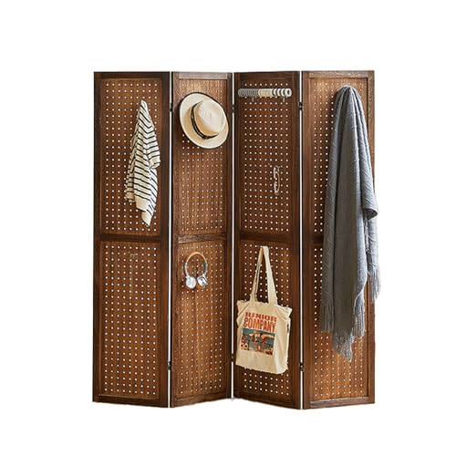 5.6Ft Wooden Pegboard Room Divider N24164