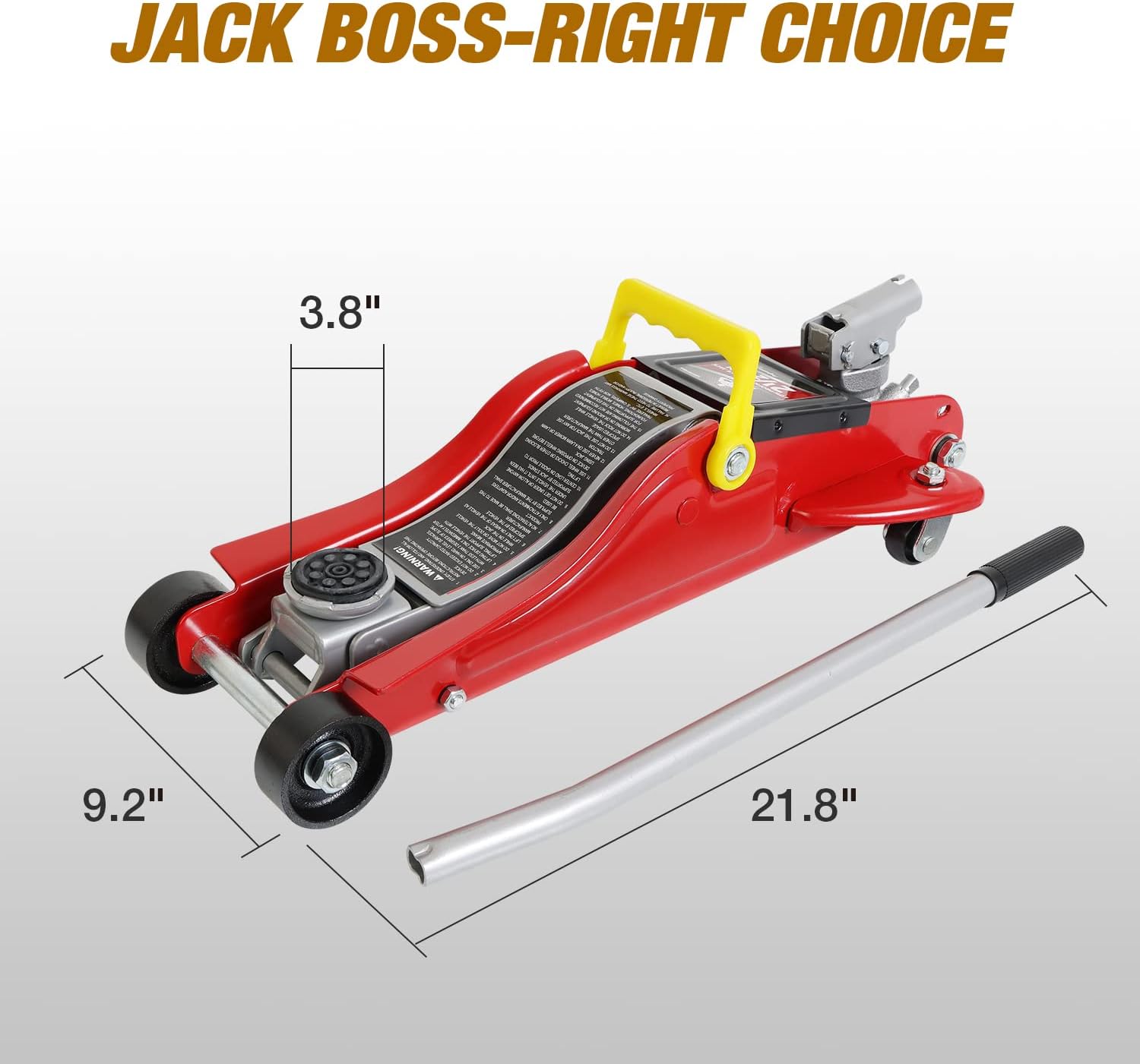 Red 2.5 Ton Hydraulic Floor Jack with Storage Case H149