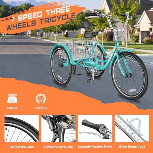 Adult Tricycles 3 Wheel 7 Speed Trikes W37731