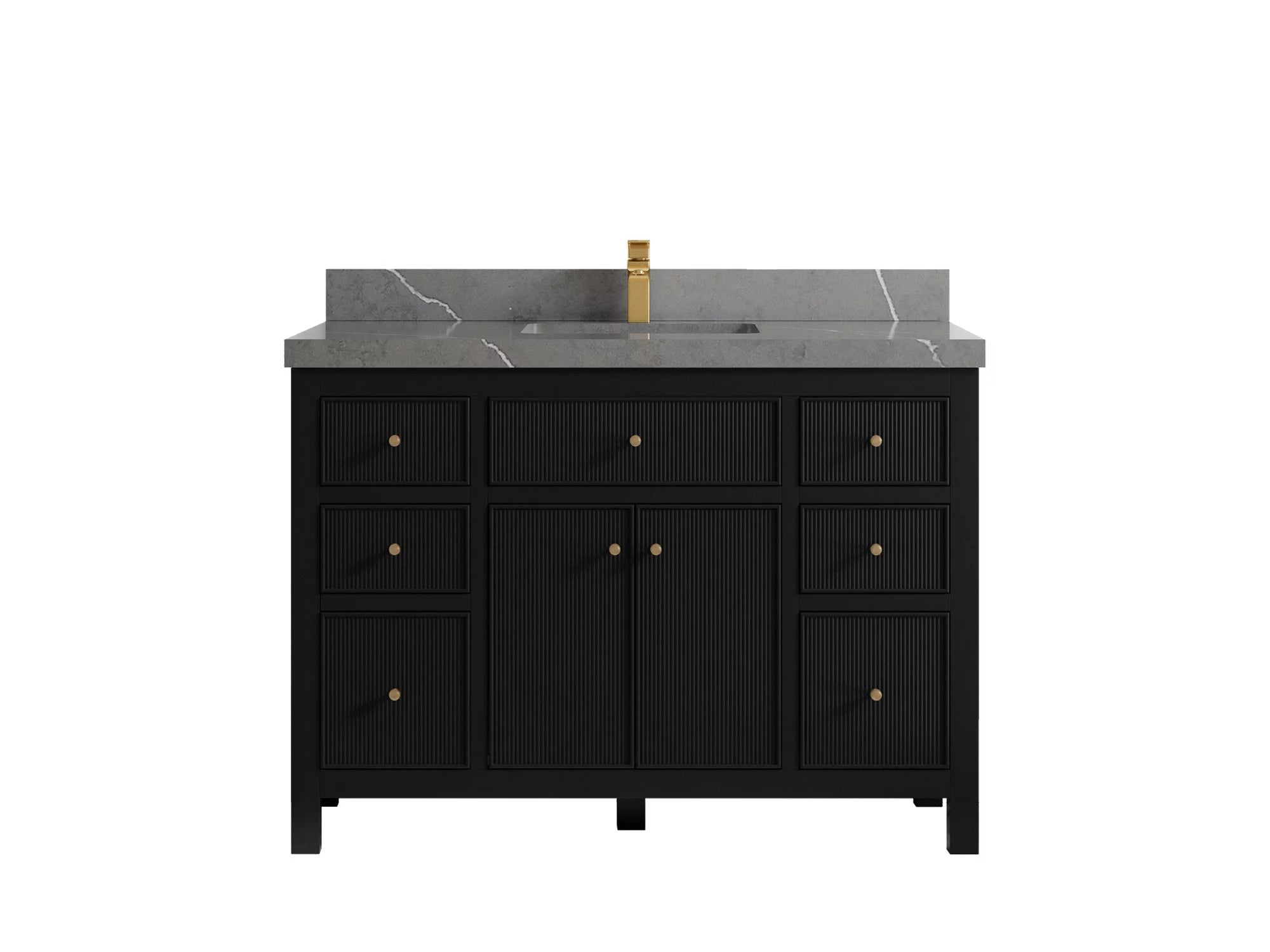 Black Free Standing Single Sink Bathroom Vanity I9196