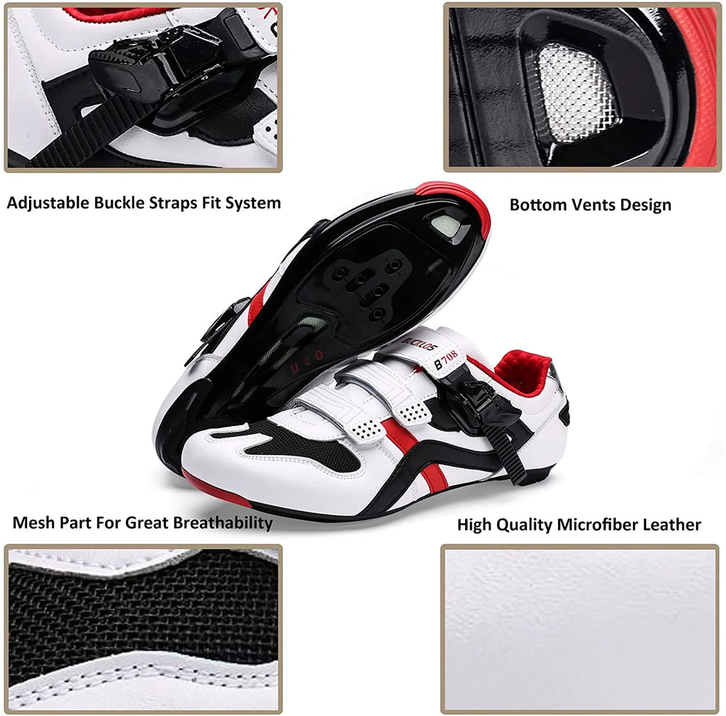 Mesh Cycling Shoes Compatible with Look Delta SPD/SPD-SL L388