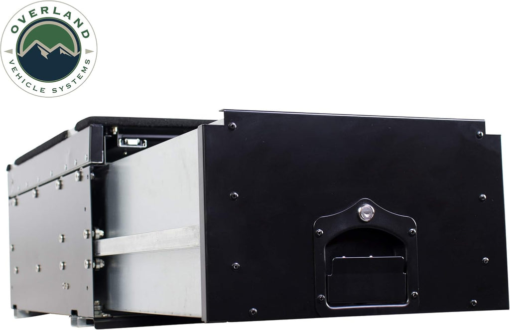 Black Powder Coat Cargo Box With Slide Out Drawer & Working Station S1052
