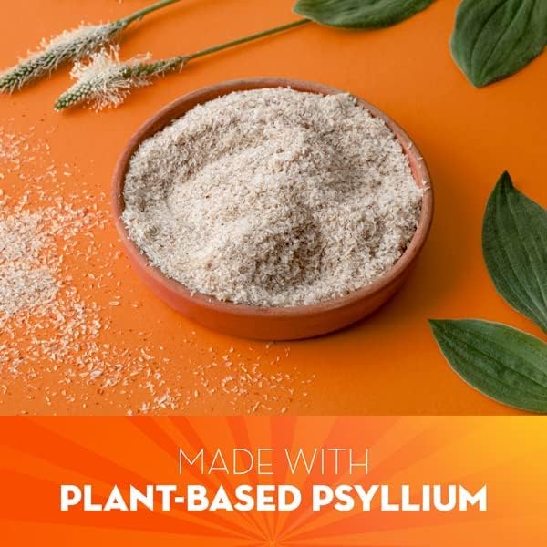 Orange Flavored Psyllium Fiber Supplement Powder, 72 Servings (Pack of 2) M2610