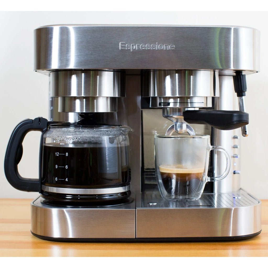 Stainless Steel Combination Espresso Machine & 10 Cup Drip Coffee Maker E4853