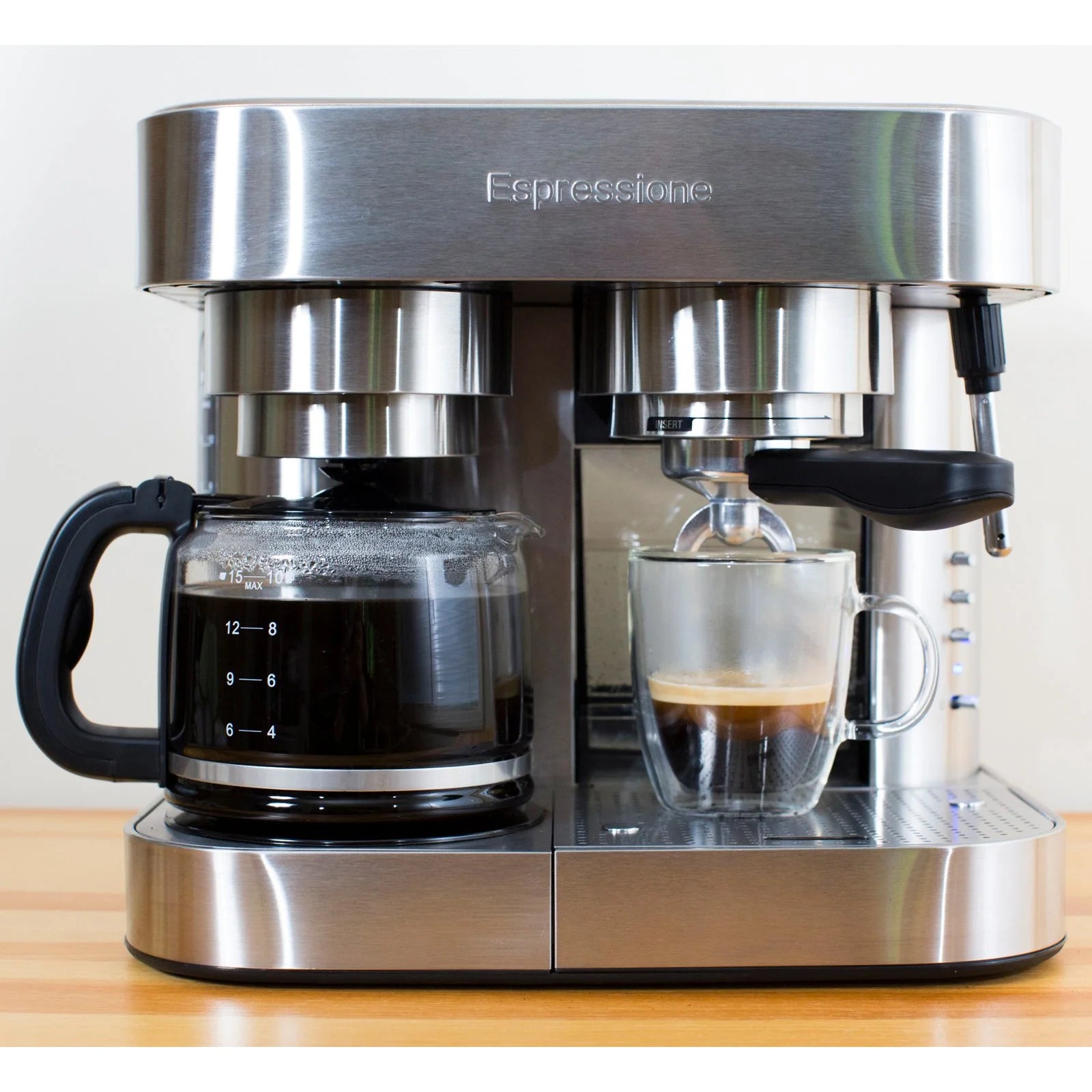 Stainless Steel Combination Espresso Machine & 10 Cup Drip Coffee Maker E4853