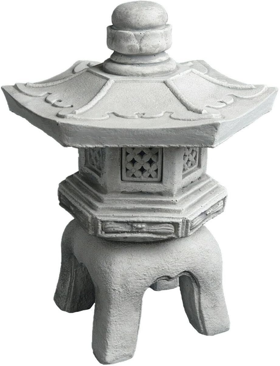 Gray Concrete Pagoda Lantern Statue Z11562