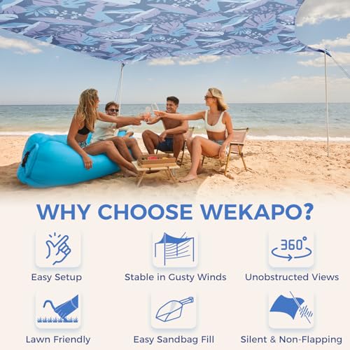 Beach Tent Sun Shelter with 4 Poles, UPF 50+ Protection D1691