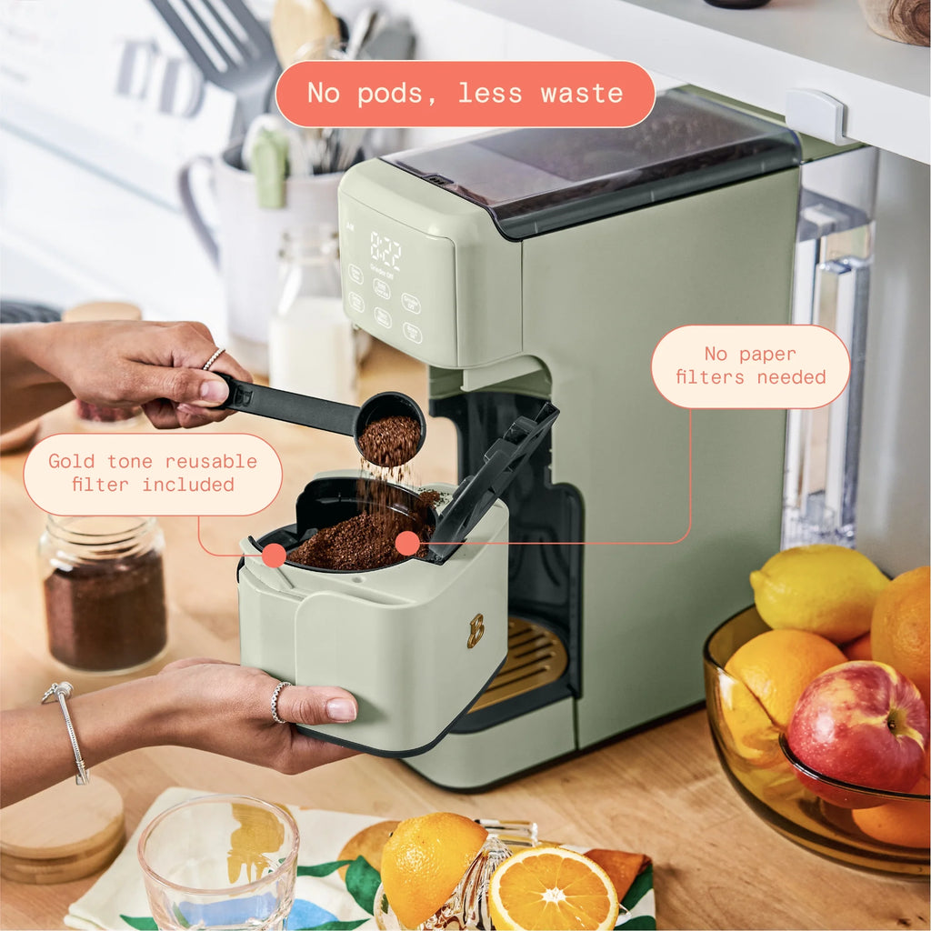 Sage Green Programmable Single Serve Coffee Maker B247