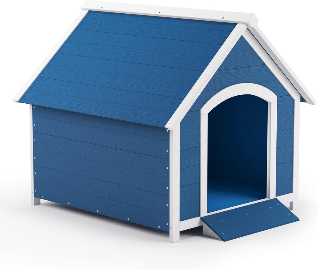 Navy Blue 40.7" Resin Dog House A75118