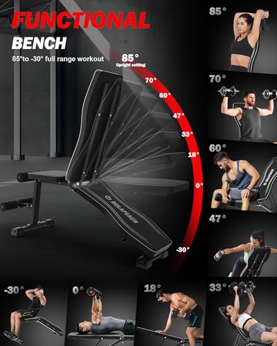 Adjustable Weight Bench 700LBS Weight Capacity W1214