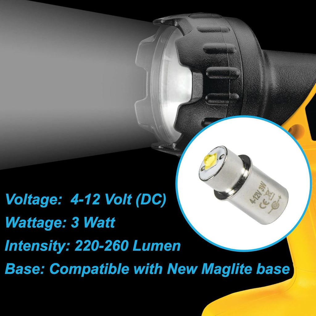 3w LED Bulb for 3D 4D 5D 6D / 3C 4C 5C 6C Flashlights Y824