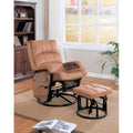 Brown Glider Chair with Ottoman C969569