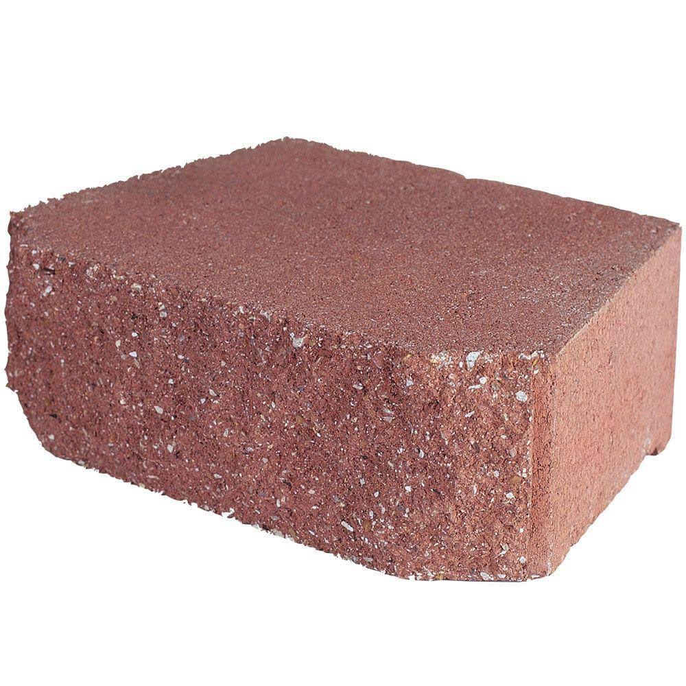 4 in. x 11.75 in. x 6.75 in. River Red Concrete Retaining Wall Block D229