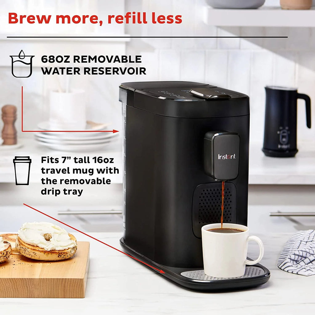 Dual Pod 2-in-1 Coffee Maker and Espresso Maker with Reusable Ground Coffee Pod W8383
