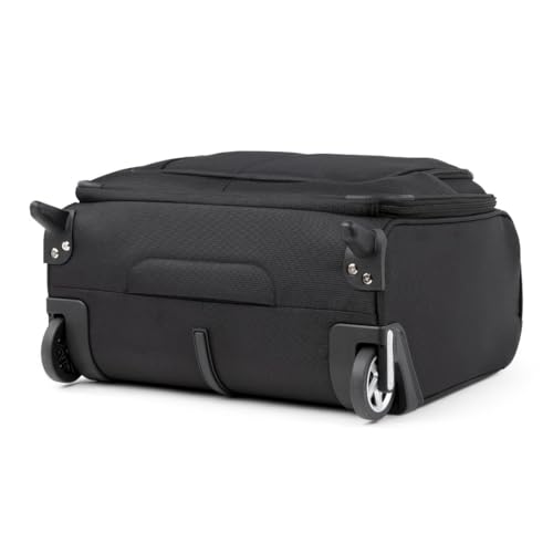 Black 16-Inch Softside Lightweight Rolling Underseat Tote Upright 2 Wheel Bag X8186