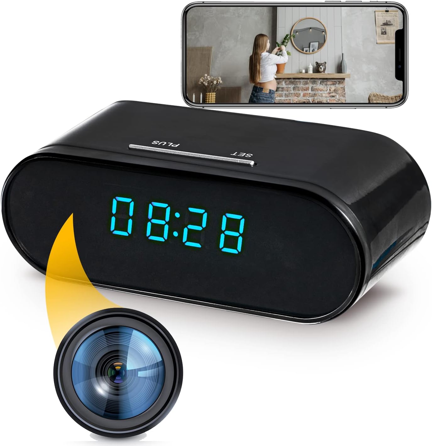 1080P Indoor Security Camera with Alarm Clock R27231